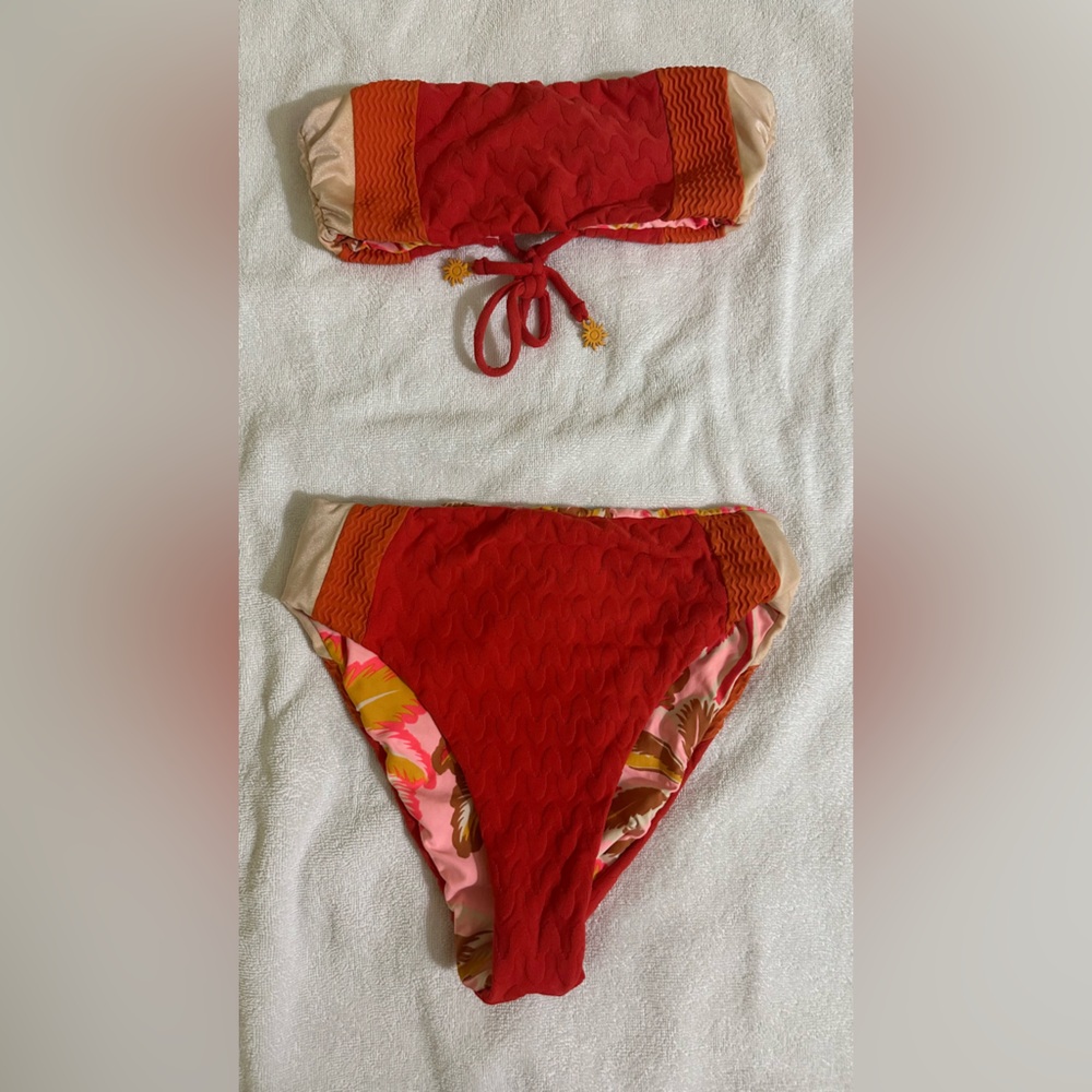 Red and Pink Bikini Bottom